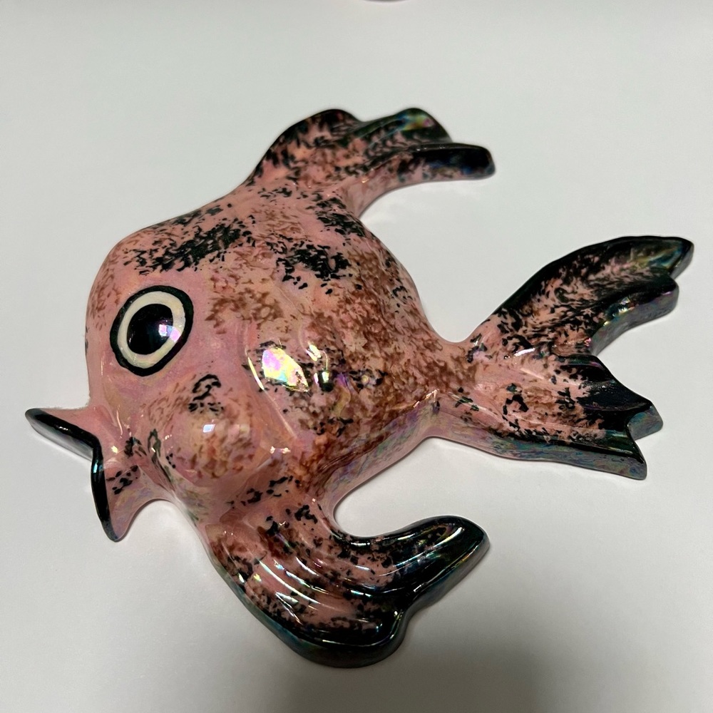 Vintage MCM 7pc irridescent fish set - Picture 3 of 10